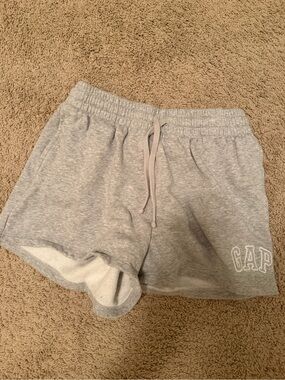 GAP Light Gray Athletic Fleece Drawstring Shorts